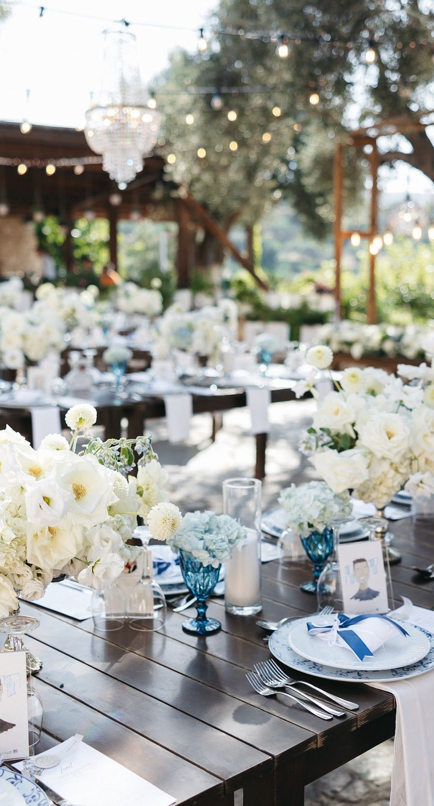 Andria & Alan - Bathed in the golden glow of a setting sun, this moment exudes an elegant blend of warmth and romance. The gentle hues of greenery and the soft embrace of light create a serene ambiance, perfectly framing the delicate embroidery of a bridal gown. The subtle interplay of shadow and light, with touches of white and green flowers, enhances the luxurious simplicity of the scene. This exquisite piece captures the essence of an enchanting outdoor celebration, where nature and elegance harmoniously unite, offering a timeless backdrop for cherished memories. - Photo 3